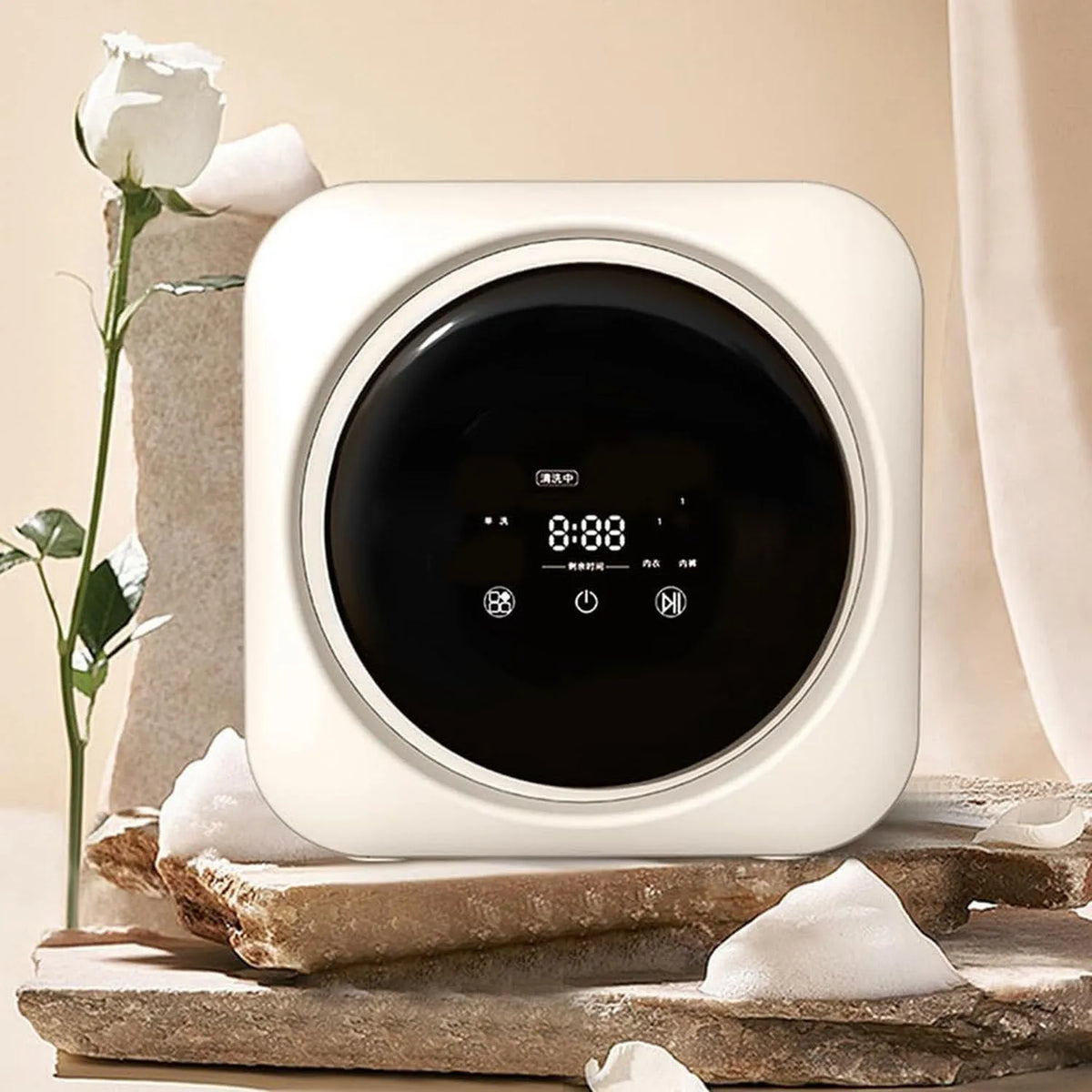 Lave-linge, pour Appartement, Mini Et Sèche-Linge De 3,5 L, Compacte Et Essoreuse avec Baril Intérieur en Acier Inoxydable, Dortoir Mural, Maison