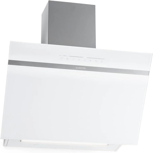 Klarstein hotte aspirante, Débit d'Air Puissant 514 m³/h et Silencieux, largeur 60cm, Filtre de Hotte à Graisse en Aluminium, Eclairage LED, Wi-Fi