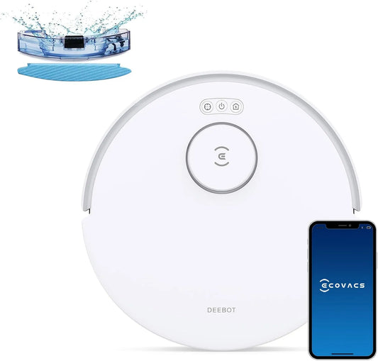 Ecovacs aspirateur robot N20, Évitement d'obstacles, DEEBOT, Robot Aspirateur Laveur 8000Pa, Batterie 300 Min, Tapis et Poils d'animaux