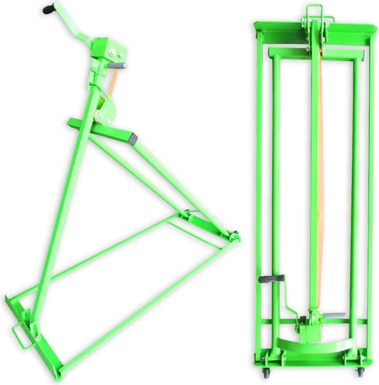 Tondeuse, Hauteur Max 80 cm, Cric de Levage 500 kg, Inclinaison 40°, TERRE JARDIN, Lève Tracteur, Pliable à roulettes, avec Treuil, Stable et Robuste