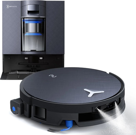 Ecovacs aspirateur robot X12, 22 000 Pa, OZMO Roller 3.0, Rouleau Extensible et Qui se lève, vidage Automatique PureCyclone 2.0, OmniCyclone, Blast